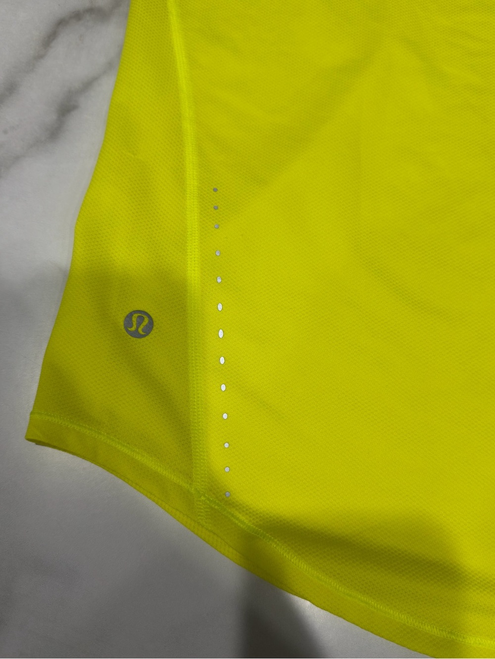 Lululemon High Neck Running and Training T-Shirt Size 8 Neon Yellow - Picture 5 of 9